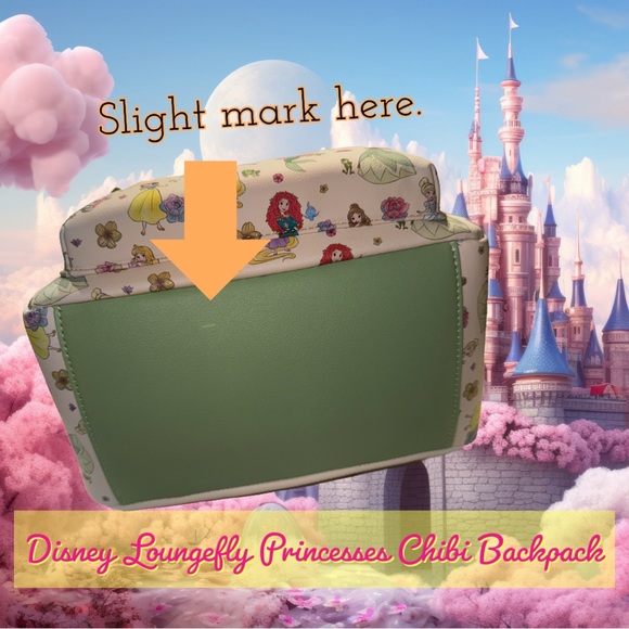 Disney Loungefly Super Cute Mini Flora Sage Chibi Backpack w/Many Princesses - Picture 5 of 8
